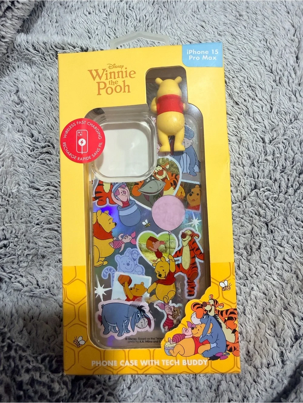 Disney Winnie the Pooh iPhone 15 Pro Max Phone Case with Tech Buddy